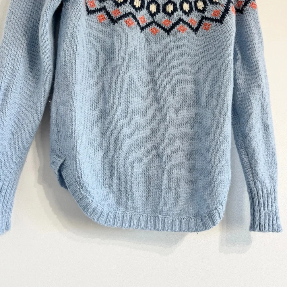 Kari Traa Ringheim Knit Sweater blue orange fair isle alpaca wool blend - Picture 6 of 8